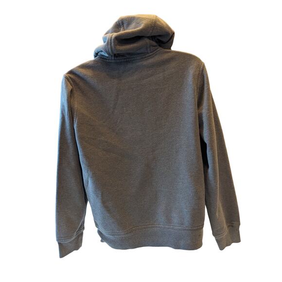 North Face Hoodie Mens Medium Gray Orange Pullover Kangaroo Pocket Drawstring - Picture 7 of 12